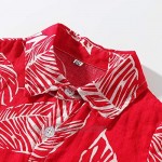 Boy's Classic Hibiscus Hawaiian Aloha Shirt Red Print Beach T-Shirts