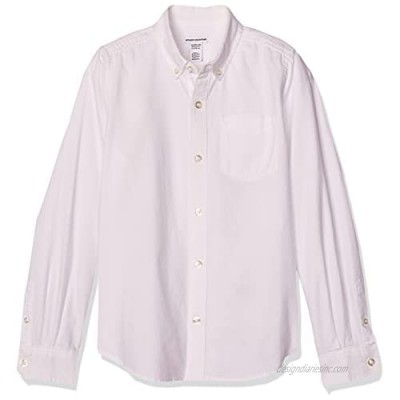  Essentials Boys' Uniform Long-Sleeve Woven Oxford Button-Down Shirts