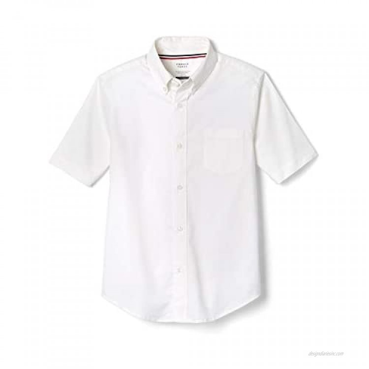 French Toast Boys' Short Sleeve Oxford Shirt (Standard & Husky)