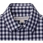 Hope & Henry Boys' Long Sleeve Stretch Poplin Button Down Shirt