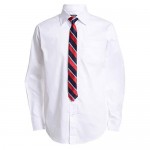 Izod Boys' Long Sleeve Dress Shirt with Tie