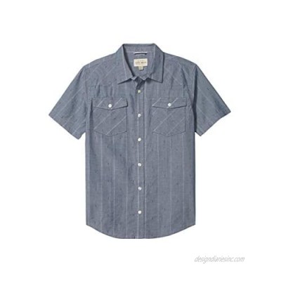 Lucky Brand Boys' Short Sleeve Western Chambray Button-Down Shirt