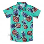 UNICOMIDEA 7-14T Boy's Hawaiian Shirts Kids Summer Short Sleeve Beach Tops Button Down Tee