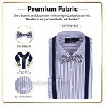 Vittorino Boys' Dress Shirt with Matching Bowtie and Suspenders Set