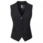 Design by Olivia Women's Fully Lined 4 Button V-Neck Economy Dressy Suit Vest Waistcoat