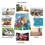 Hunwboi Super Mario Boys' Printed Swim Trunks Kids Swimsuit Beach Shorts with Pockets