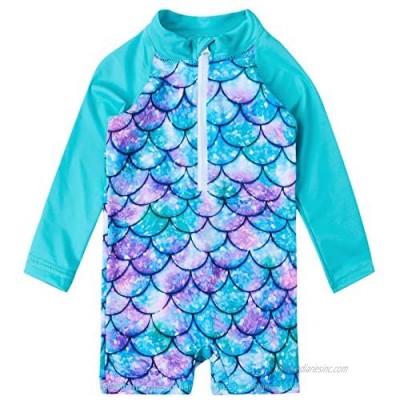 uideazone Baby Toddler Boys Girls Zipper Rash Guard Swimsuit UPF 50+ One Piece Beach Swimwear Bathing Suits 6-36 Months