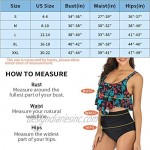 CLUCI Swimsuits for Women Two Piece Tankini Flounce Top Tummy Control High Waisted Bottom Swimming Bathing Suits Bikini Set