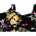 Septangle Women Plus Size Swimsuit Tummy Control Bathing Suit Tank Top Two Piece Tankini Sets Swimwear