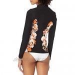 Seafolly Women's Long Sleeve Zip Front Rashguard with Removable Cups