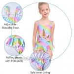 ICOSY Girls One Piece Swimsuits Unicorn Bathing Suit for Girls Swimming Suit Toddler Kids Tankini Swimwear Beachwear