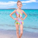 ICOSY Girls One Piece Swimsuits Unicorn Bathing Suit for Girls Swimming Suit Toddler Kids Tankini Swimwear Beachwear