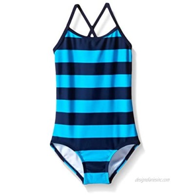 Kanu Surf Girls' Layla Beach Sport Banded 1 Piece Swimsuit