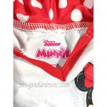 Minnie Mouse 2 One Piece Swim Suit and Hooded Cotton Terry Cover Up Swimwear