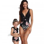 Mommy and Me Matching Family Swimsuit Ruffle Women Swimwear Kids Children Toddler Bikini Bathing Suit Beachwear Sets