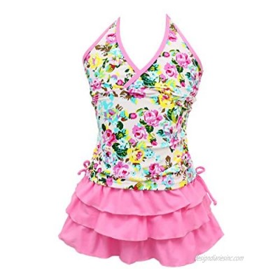 qyqkfly Girls Kids Tankini 2 Piece 4Y-15Y Florence Pineapple Adjustable Swimsuits (FBA) …