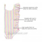 RuffleButts Girls Ruffle Strap One Piece Swimsuit w/UPF 50+ Sun Protection