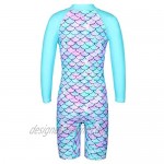 TFJH E Girls Swimsuit 3-10 Years UPF 50+ UV One Piece Swimwear with Zipper
