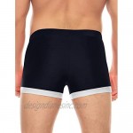 COOFANDY Men's Swimwear Swimsuits Solid Basic Swim Boxer Trunks Board Shorts with Zipper Pockets