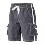FASKUNOIE Men's Swimtrunks Quick Dry Mesh Lining Beach Swimsuit Shorts with 4 Pockets