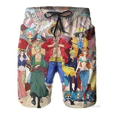 Hufluilt One Piece Anime Mens Swim Trunks Summer Beach Shorts Board Shorts