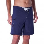 Maui Rippers Men's Lifeguard Boardshorts - 4 Way Stretch | Choose: 19 or 21 | Red or Navy | Patch/No Patch | Sizes 28 to 42