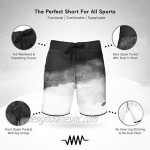 Men’s 18” Board Shorts Made from Recycled Plastic with Zipper Pockets - Stylish Quick Dry Swim Trunks No Inner Mesh New 2021