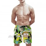 Rick & Morty Board Shorts Drawstring Swimming Trunks with Pockets Quick-Drying 3D Printing Leisure Casual Shorts for Mens