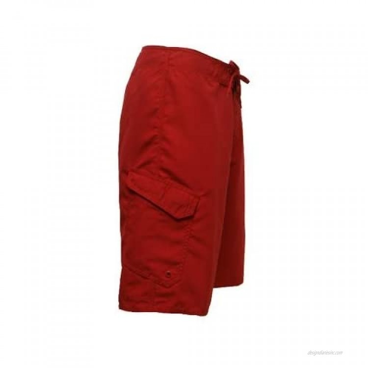 UN92 Solid 22 Board Shorts - Red-34