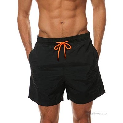 FREDRM Mens Swim Trunks Quick Dry Boardshorts with Mesh Lining Above Knee Swimwear Bathing Suits