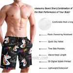 visesunny Fashion New Men's Beach Shorts Summer Swim Trunks Sports Running Bathing Suits with Mesh Lining