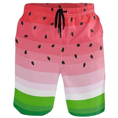 visesunny Modern Men's Beach Shorts Swim Trunks Quick Dry Casual Polyester Swim Shorts
