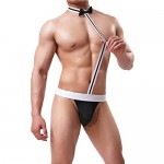 JFan Men Bow Tie Briefs Pouch Thong Low-Rise Sexy Underwear Cotton Comfort Stretch Jockstrap