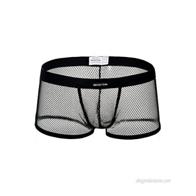 Leories Men's Openwork Mesh Breathable Underwear Lingerie Bodysuit Briefs