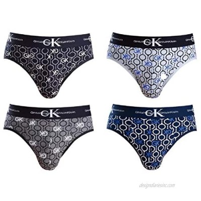 Mens Briefs Underwear with Premium Cotton Large Y Front – 4-Pack Multicoloured Italian Design Ultra Soft