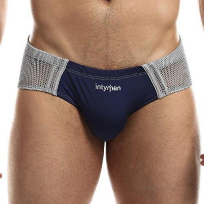 Mens Sexy Micro Pouch Prison Brief Back Mesh Tangas Low Rise Waist Underwear