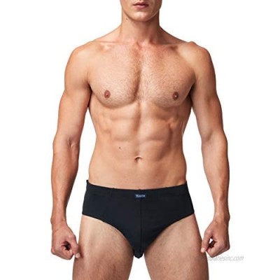 Vanever Men's Briefs Basic Cotton Underwear with Pouch and Elastic Waistband  3 Pack