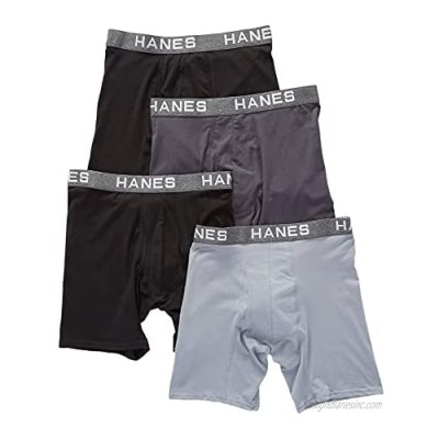 Hanes Platinum ComfortFlex Fit Boxer Briefs Black/Grey LG