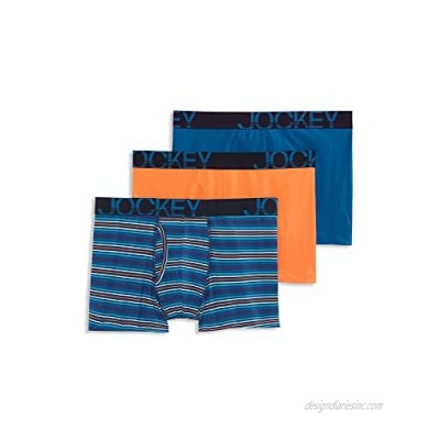 Jockey Men's Cotton Low Rise Stretch No Ride Boxer Brief 3-Pack