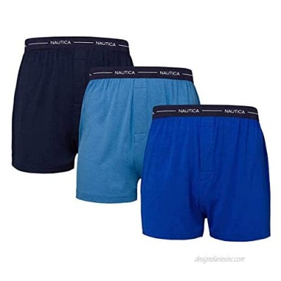 Nautica Men's Boxer Modal Cotton Fit Boxer with Functional Fly Tagless  3 Pack