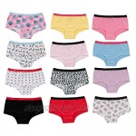 Alyce Intimates Girls Boyshort Assorted Solids & Prints Pack of 12