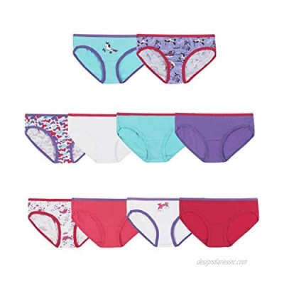 Hanes Girls' 100% Cotton Tagless Hipster Panties  Multipack