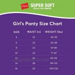 Hanes Girls' 100% Cotton Tagless Low Rise Panties Multipacks