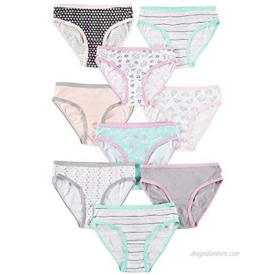 Maidenform Girls' Bikini Cotton Panties  9 Pack