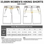 33 000ft Women's Hiking Shorts Quick Dry Cargo Shorts for Hiking Camping Travel