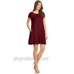 Casual T Shirt Dress for Women Flowy Tunic Dress with Pockets Reg and Plus Size