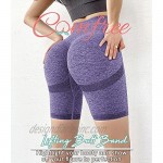 COMFREE Ruched Butt Lifting Shorts Seamless Compression Gym Shorts Tummy Control Sports Shorts for Women