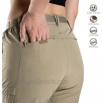 FREE SOLDIER Women's Hiking Cargo Shorts UPF 50+ Outdoor Quick Dry Nylon Shorts with Belt (Classic Mud 4W/11L)