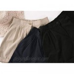 XinYangNi Women's Summer Classic Fashion Comfortable Culottes Elastic Waist Wide Leg Pocket Casual Shorts