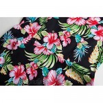Yeokou Womens Sleeveless Floral Knee Length Cotton Hawaiian Flare Luau Tank Dress